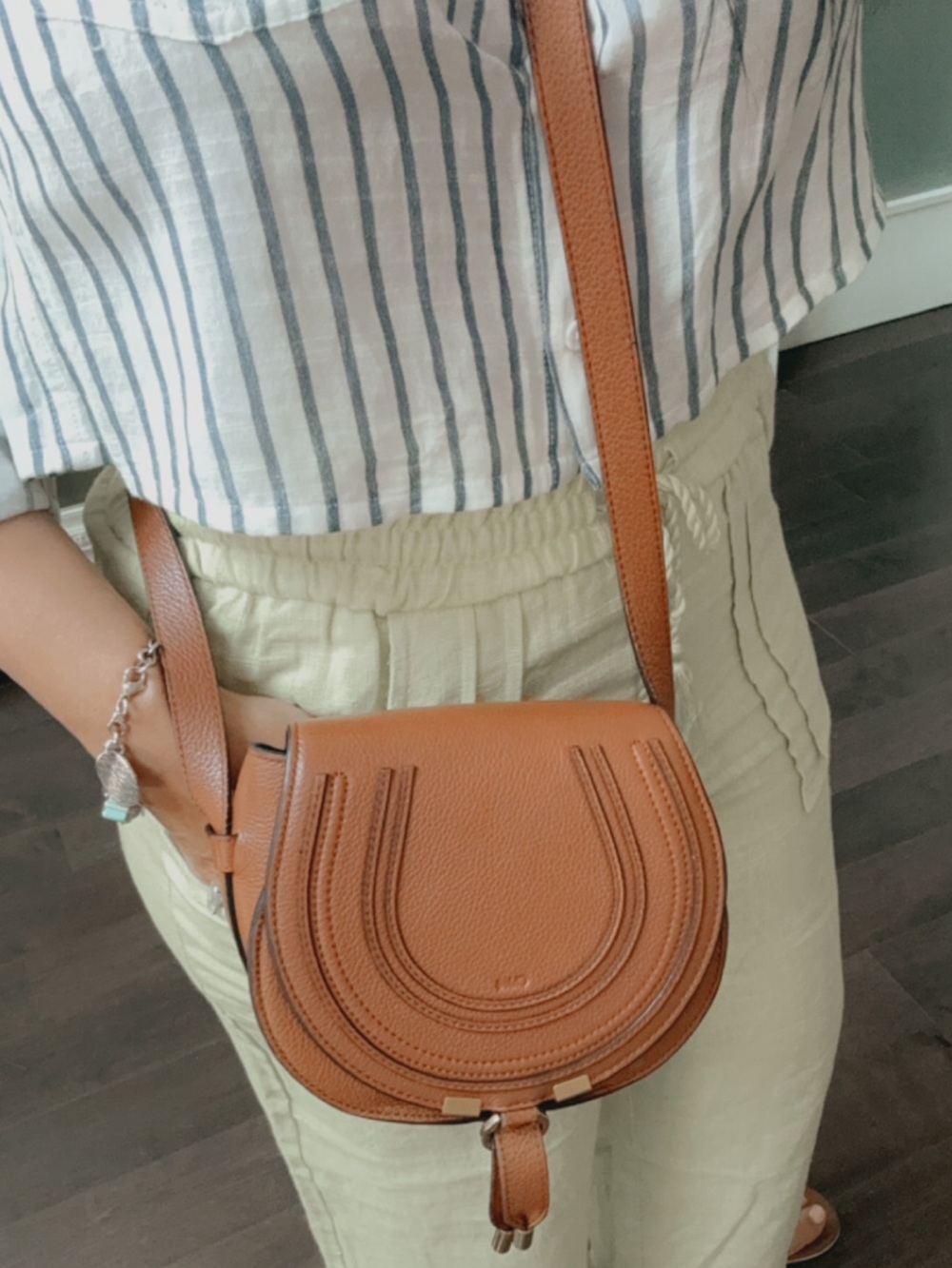 Chloe Tan Leather Crossbody Saddle Bag